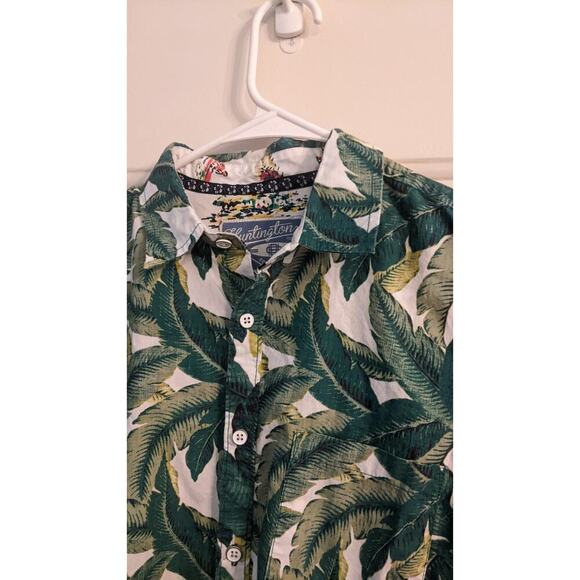 Huntington Beach Club Vintage Palm Leaf Button Down Shirt  Medium - Picture 4 of 10